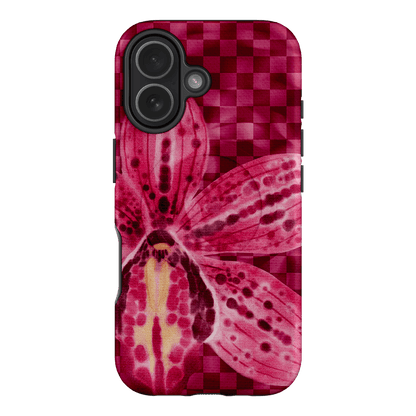 Check Orchid Printed Phone Cases iPhone 17 / Armoured MagSafe by Sally Hungerford - The Dairy