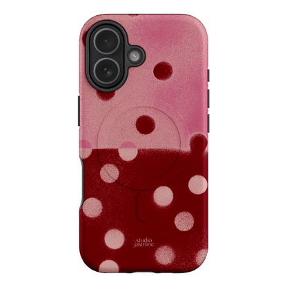 Cherry Polka Dot Printed Phone Cases iPhone 17 / Armoured MagSafe by Jasmine Dowling - The Dairy