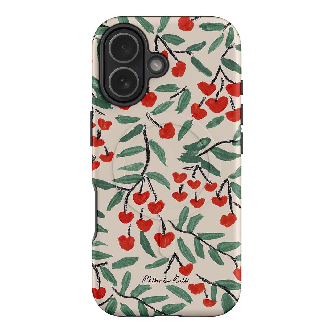 Cherry Love Printed Phone Cases iPhone 17 / Armoured MagSafe by Phthalo Ruth - The Dairy