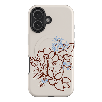 Cream Posy Printed Phone Cases iPhone 17 / Armoured MagSafe by Typoflora - The Dairy