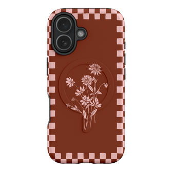 Dahlia Check Printed Phone Cases iPhone 17 / Armoured MagSafe by Typoflora - The Dairy