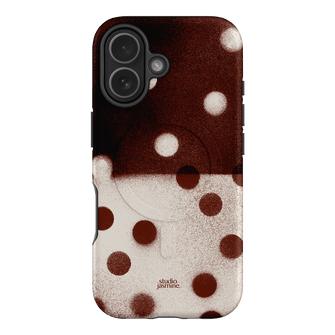 Espresso Polka Dot Printed Phone Cases iPhone 17 / Armoured MagSafe by Jasmine Dowling - The Dairy