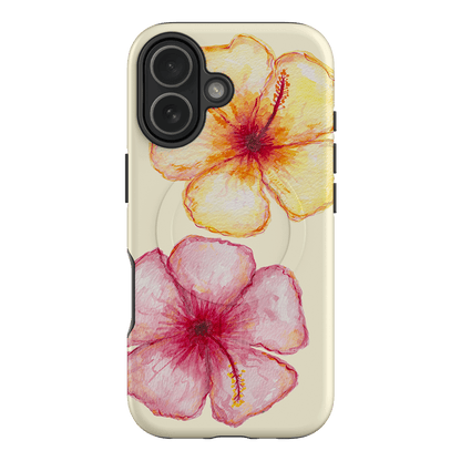 Hibiscus Flower Yellow Printed Phone Cases iPhone 17 / Armoured MagSafe by BG. Studio - The Dairy