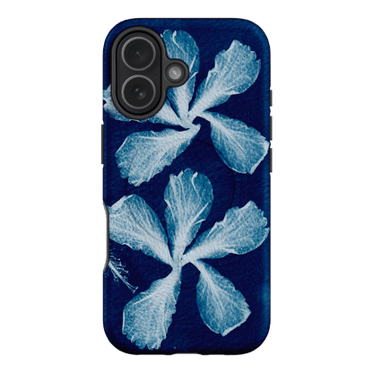Hibiscus Cyanotype Printed Phone Cases iPhone 17 / Armoured MagSafe by Sally Hungerford - The Dairy