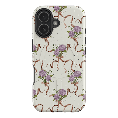 Hydrangea Ribbon Printed Phone Cases iPhone 17 / Armoured MagSafe by Veronica Tucker - The Dairy