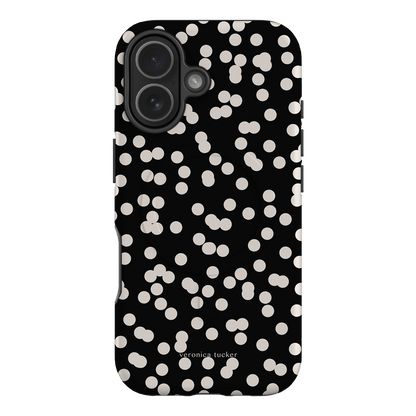 Mini Confetti Noir Printed Phone Cases iPhone 17 / Armoured MagSafe by Veronica Tucker - The Dairy