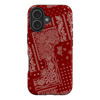 Paisley Crimson Printed Phone Cases iPhone 17 / Armoured MagSafe by The Dairy - The Dairy