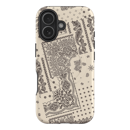 Paisley Ecru Printed Phone Cases iPhone 17 / Armoured MagSafe by The Dairy - The Dairy