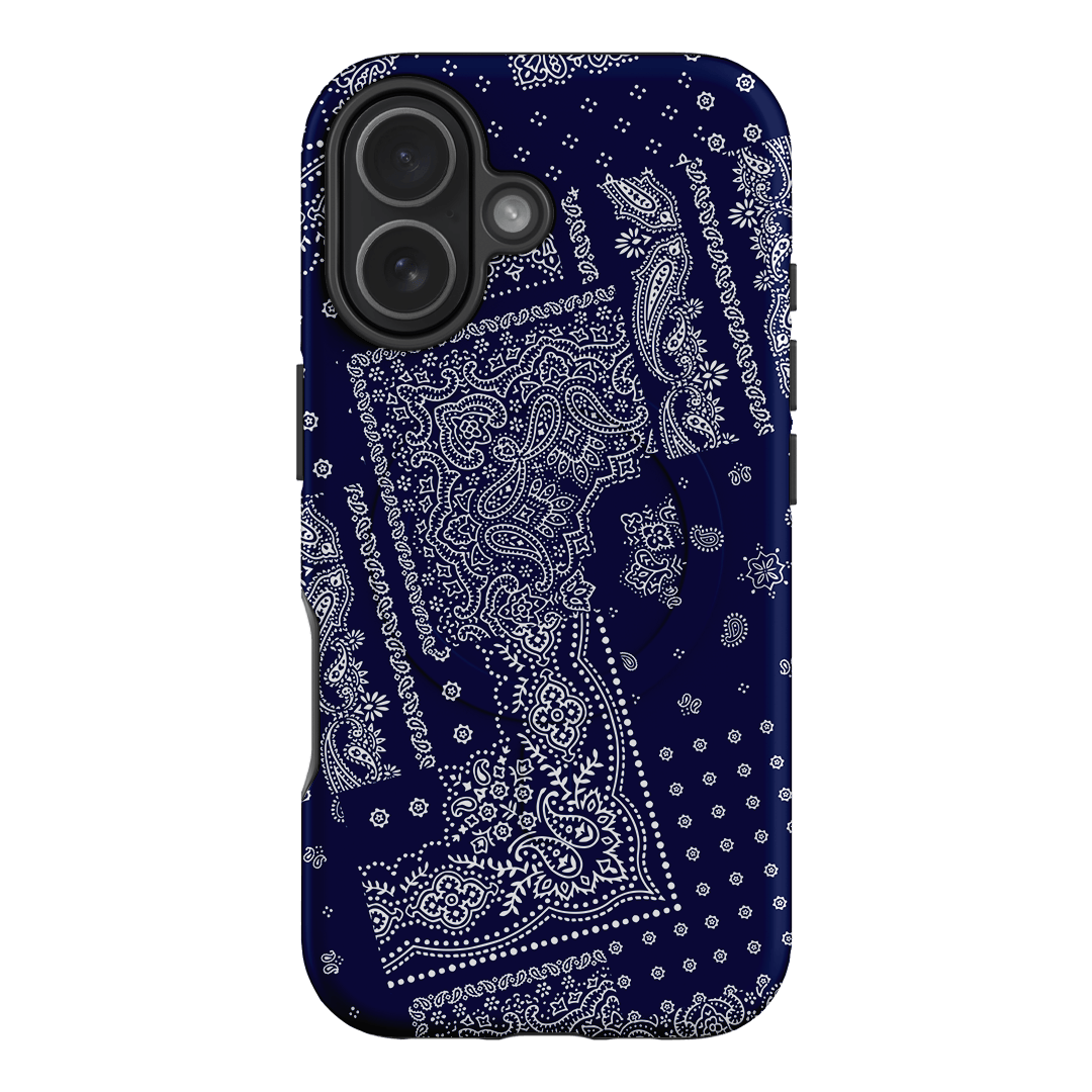 Paisley Indigo Printed Phone Cases iPhone 17 / Armoured MagSafe by The Dairy - The Dairy