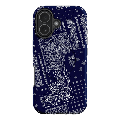Paisley Indigo Printed Phone Cases iPhone 17 / Armoured MagSafe by The Dairy - The Dairy