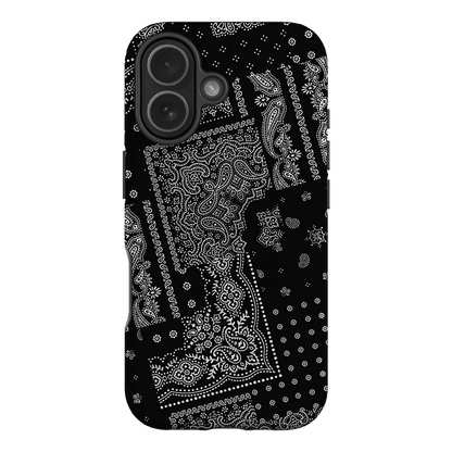 Paisley Noir Printed Phone Cases iPhone 17 / Armoured MagSafe by The Dairy - The Dairy
