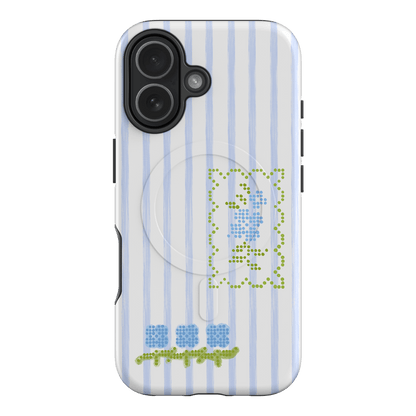 Patchwork Blue Printed Phone Cases iPhone 17 / Armoured MagSafe by Kayla Carr - The Dairy