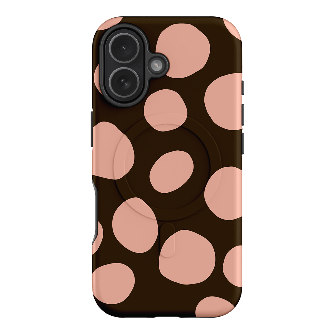 Pebbles Chocolate Pink Printed Phone Cases iPhone 17 / Armoured MagSafe by Veronica Tucker - The Dairy