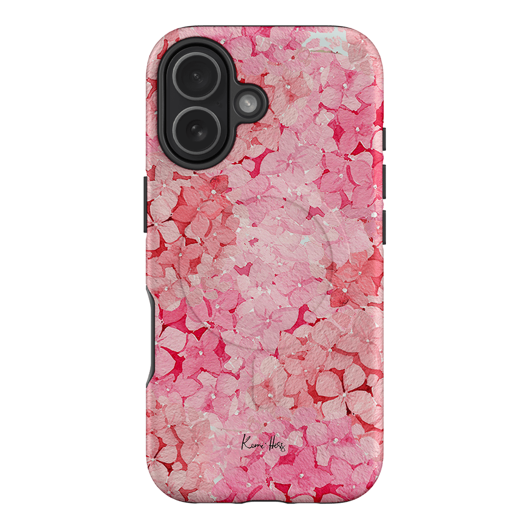 Hydrangea Pink Printed Phone Cases iPhone 17 / Armoured MagSafe by Kerrie Hess - The Dairy