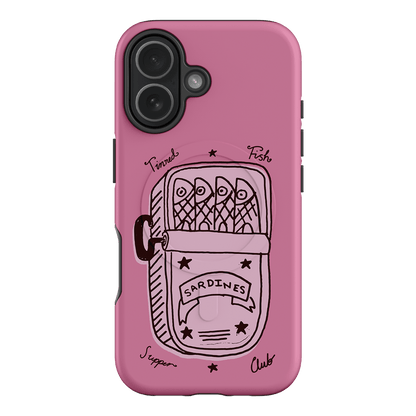 Sardine Social Pink Printed Phone Cases iPhone 17 / Armoured MagSafe by The Dairy - The Dairy