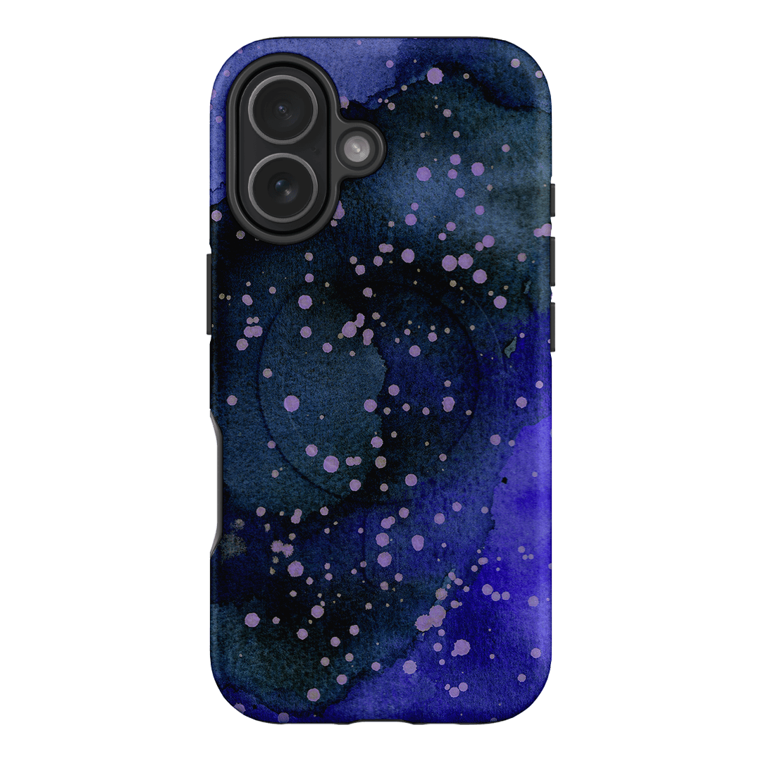 Spotty Navy Printed Phone Cases iPhone 17 / Armoured MagSafe by The Dairy - The Dairy