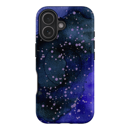Spotty Navy Printed Phone Cases iPhone 17 / Armoured MagSafe by The Dairy - The Dairy