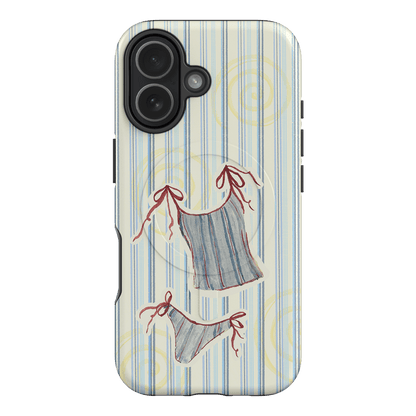 Stripe Tankini Printed Phone Cases iPhone 17 / Armoured MagSafe by Kayla Carr - The Dairy