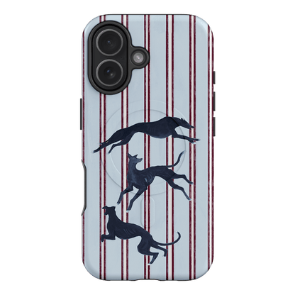 Stripey Hounds Printed Phone Cases iPhone 17 / Armoured MagSafe by Lisa Hu - The Dairy