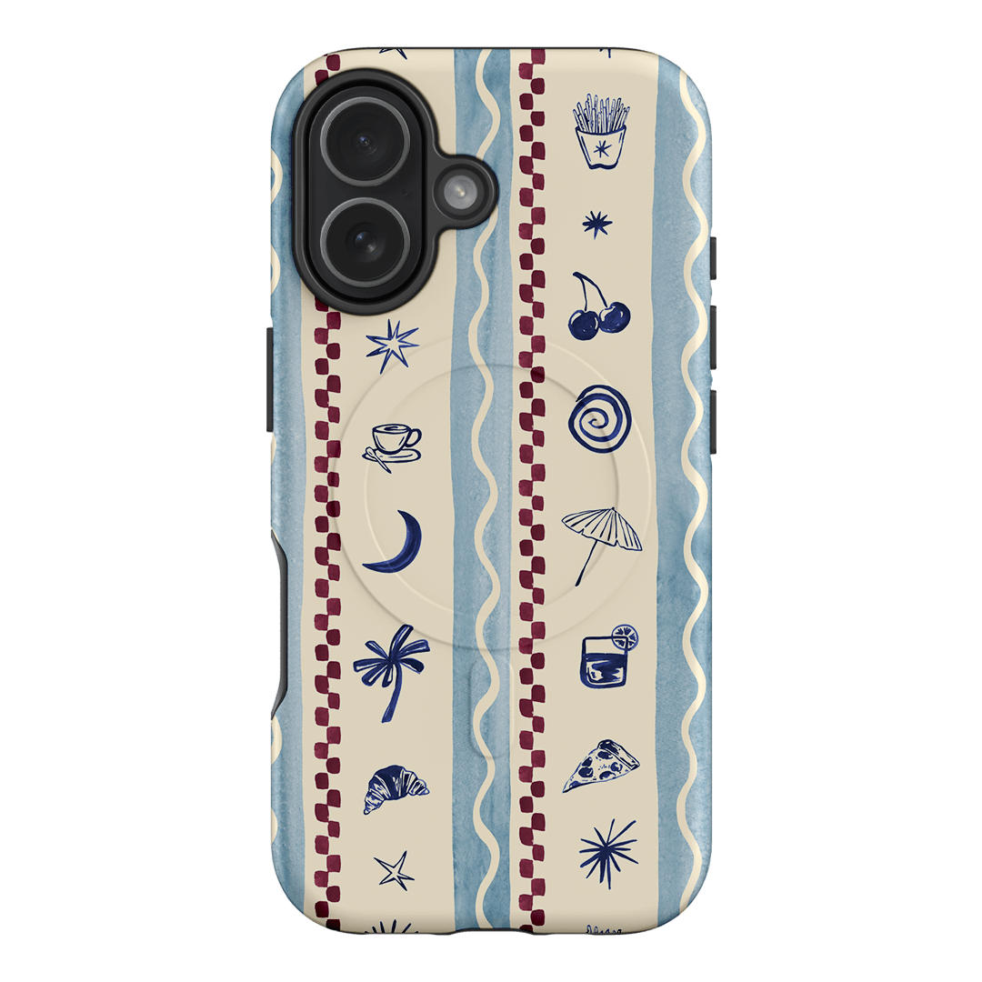 Summer Snacks Blue Printed Phone Cases iPhone 17 / Armoured MagSafe by Charlie Taylor - The Dairy