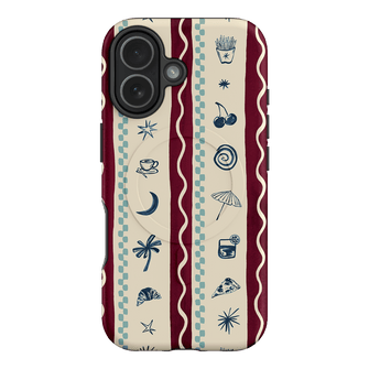 Summer Snacks Burgundy Printed Phone Cases iPhone 17 / Armoured MagSafe by Charlie Taylor - The Dairy
