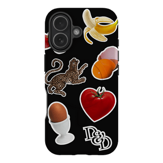 Sunday Stickers Black Printed Phone Cases iPhone 17 / Armoured MagSafe by Desmond & Dempsey - The Dairy