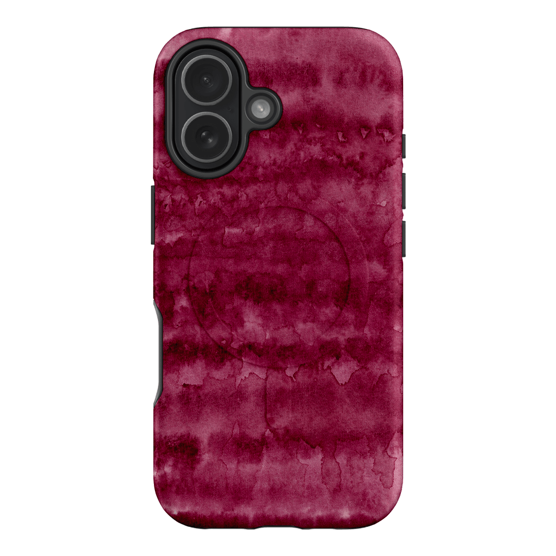 Watercolour Stripes Burgundy Printed Phone Cases iPhone 17 / Armoured MagSafe by The Dairy - The Dairy