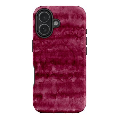 Watercolour Stripes Burgundy Printed Phone Cases iPhone 17 / Armoured MagSafe by The Dairy - The Dairy