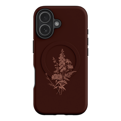 Wildflowers Mocha Printed Phone Cases iPhone 17 / Armoured MagSafe by Typoflora - The Dairy