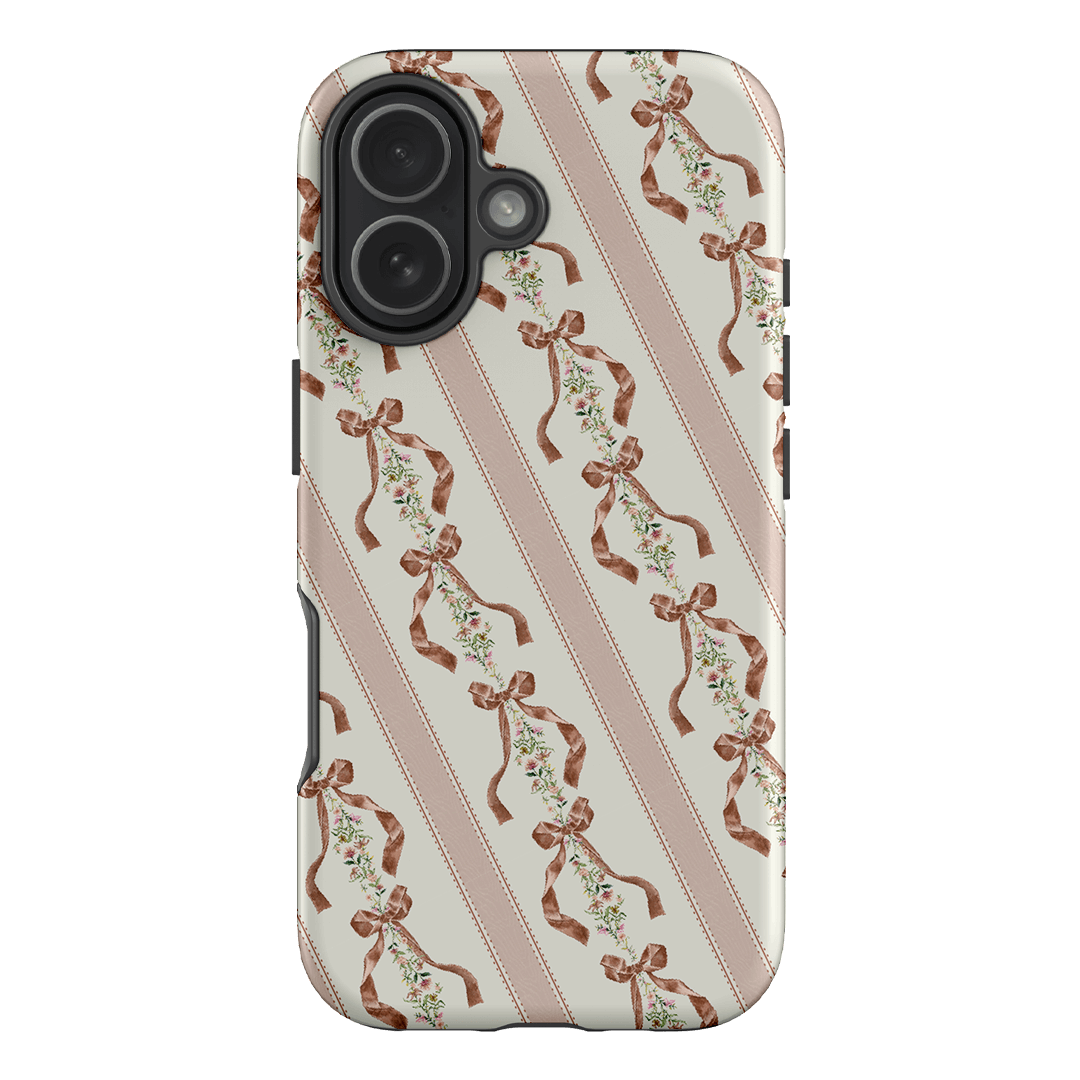 Bow Stripe Printed Phone Cases iPhone 17 / Armoured by Veronica Tucker - The Dairy