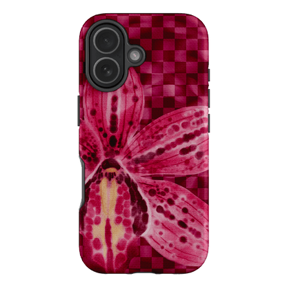 Check Orchid Printed Phone Cases iPhone 17 / Armoured by Sally Hungerford - The Dairy