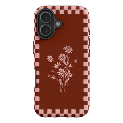 Dahlia Check Printed Phone Cases iPhone 17 / Armoured by Typoflora - The Dairy
