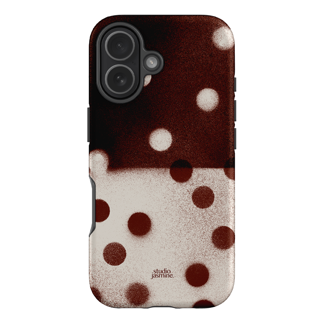 Espresso Polka Dot Printed Phone Cases iPhone 17 / Armoured by Jasmine Dowling - The Dairy