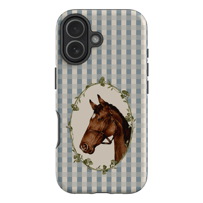 Gingham Horse Printed Phone Cases iPhone 17 / Armoured by Kasiags Art - The Dairy