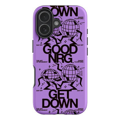 Good Energy in Purple Printed Phone Cases iPhone 17 / Armoured by After Hours - The Dairy