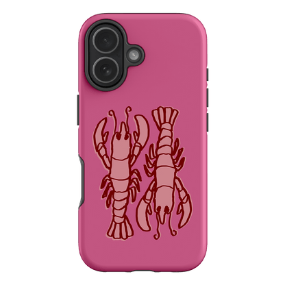 Lobster Love Pink Printed Phone Cases iPhone 17 / Armoured by The Dairy - The Dairy