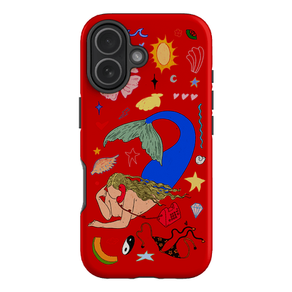 Mermaid Salad Scarlet Printed Phone Cases iPhone 17 / Armoured by Easty Beasty - The Dairy