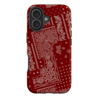 Paisley Crimson Printed Phone Cases iPhone 17 / Armoured by The Dairy - The Dairy