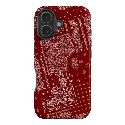 Paisley Crimson Printed Phone Cases iPhone 18 Pro / Armoured by The Dairy - The Dairy