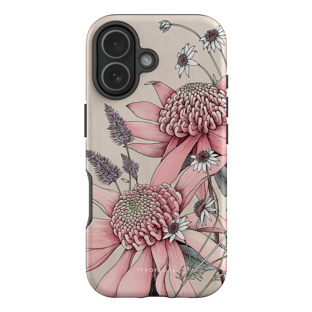Pink Waratah Printed Phone Cases iPhone 17 / Armoured by Typoflora - The Dairy