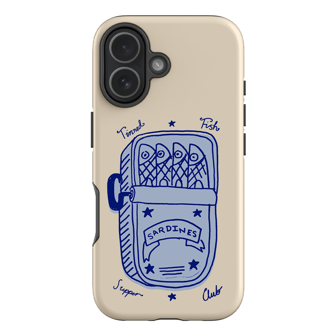 Sardine Social Blue Printed Phone Cases iPhone 17 / Armoured by The Dairy - The Dairy