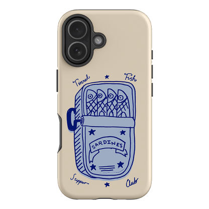 Sardine Social Blue Printed Phone Cases iPhone 17 / Armoured by The Dairy - The Dairy