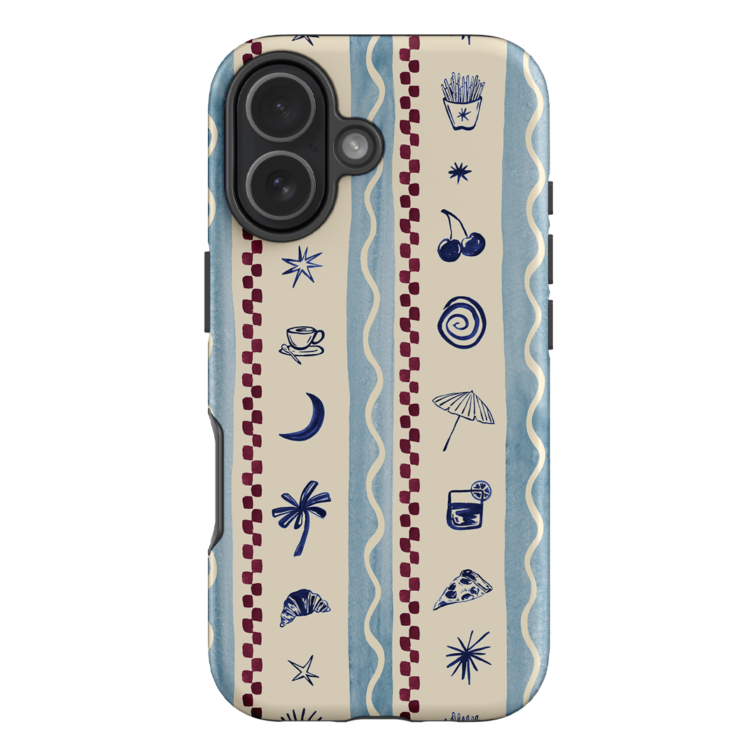 Summer Snacks Blue Printed Phone Cases iPhone 17 / Armoured by Charlie Taylor - The Dairy