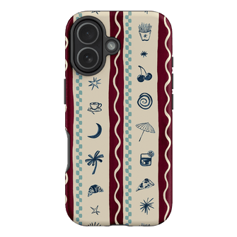 Summer Snacks Burgundy Printed Phone Cases iPhone 17 / Armoured by Charlie Taylor - The Dairy