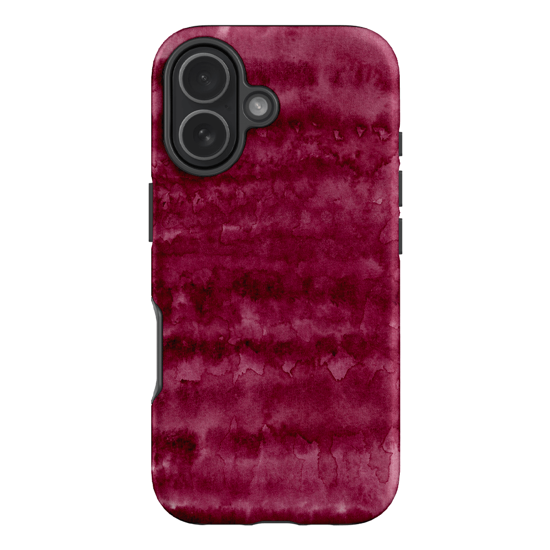 Watercolour Stripes Burgundy Printed Phone Cases iPhone 17 / Armoured by The Dairy - The Dairy