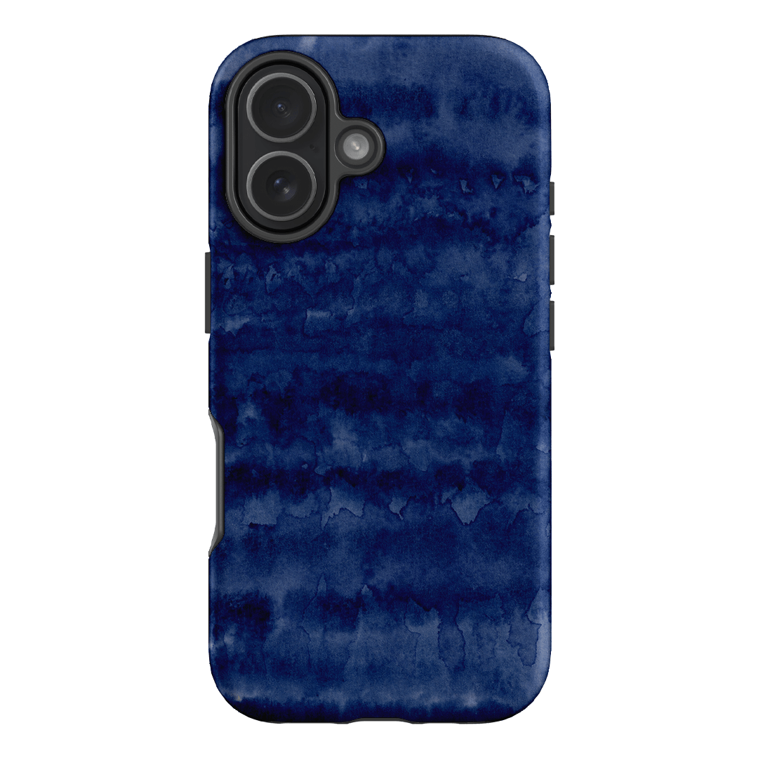 Watercolour Stripes Navy Printed Phone Cases iPhone 17 / Armoured by The Dairy - The Dairy