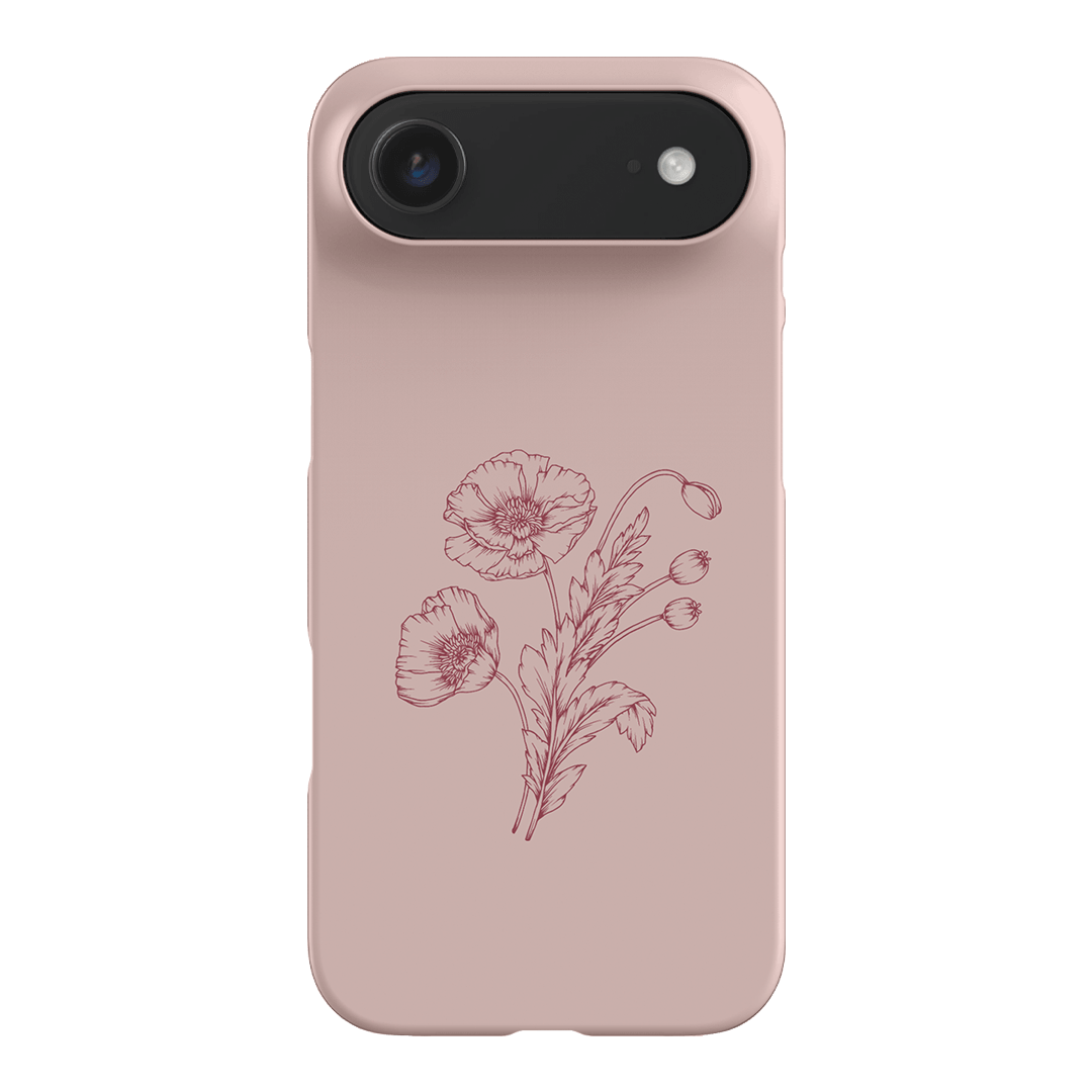 Blush Poppies Printed Phone Cases iPhone 17 Air / Snap by Typoflora - The Dairy