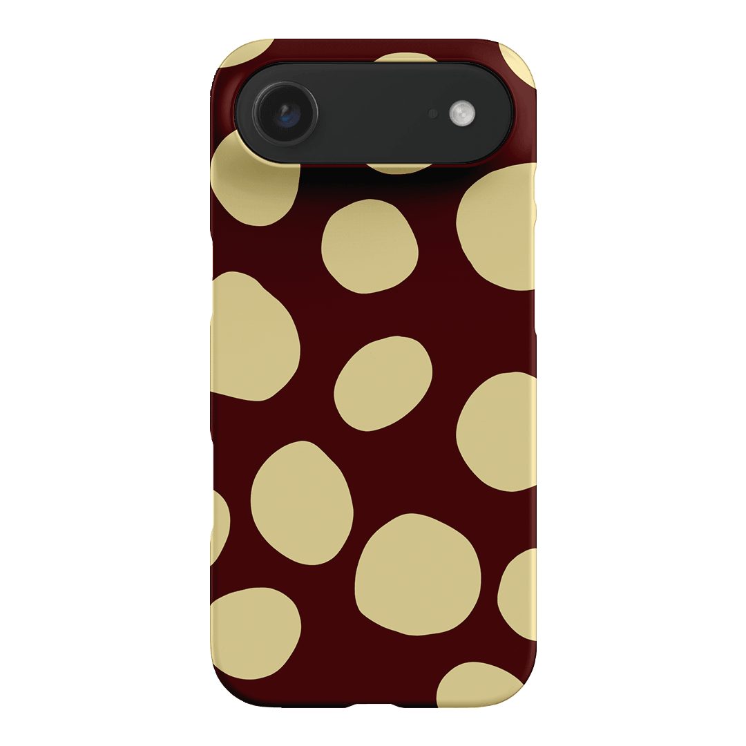 Pebbles Burgundy Butter Printed Phone Cases iPhone 17 Air / Snap by Veronica Tucker - The Dairy