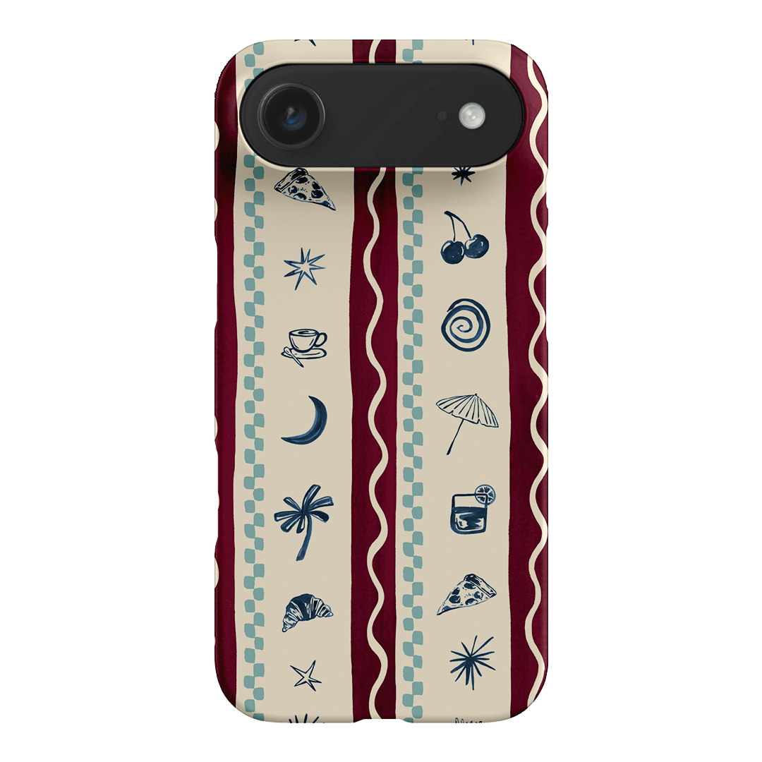 Summer Snacks Burgundy Printed Phone Cases iPhone 17 Air / Snap by Charlie Taylor - The Dairy