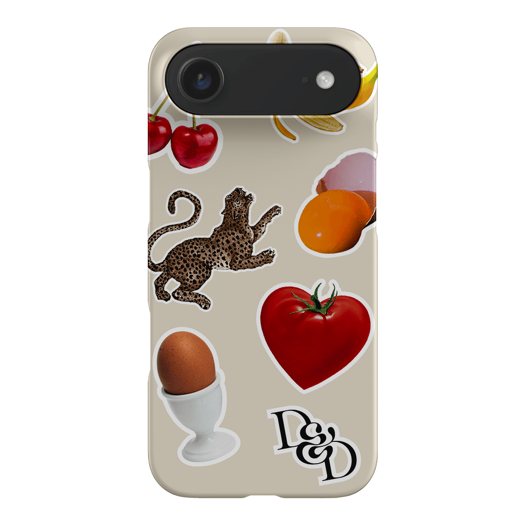 Sunday Stickers Cream Printed Phone Cases iPhone 17 Air / Snap by Desmond & Dempsey - The Dairy